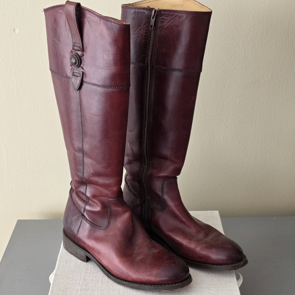 Frye Women's Heeled Boots - Burgundy